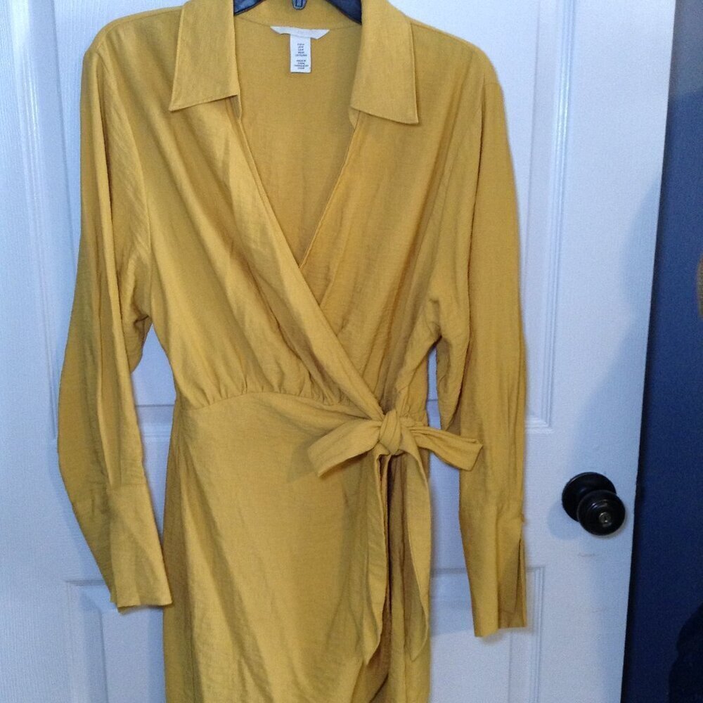 H&M wrap dress, French cuffs. Cocktail party, Event, Avant Garde, Sophisticated